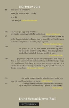 Signaler 2015 - Cappelen Damms årlige debutantantologi med inviterte etablerte