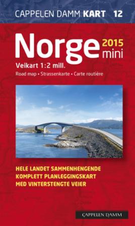 Norge mini 2015 - veikart = road map = Strassenkarte = carte routière