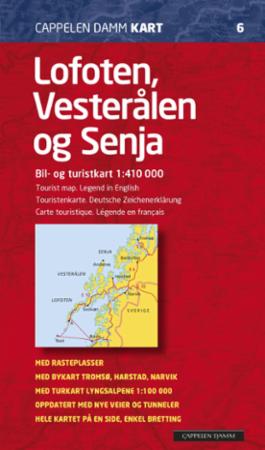 Lofoten, Vesterålen og Senja - bil- og turistkart = tourist map = Touristenkarte = carte touristique