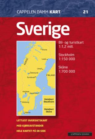 Sverige - bil- og turistkart