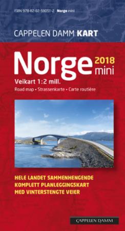 Norge mini 2018 - veikart = road map = Strassenkarte = carte routière