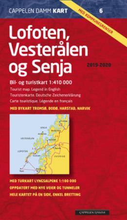 Lofoten, Vesterålen og Senja 2019-2020 - bil- og turistkart = tourist map = Touristenkarte = carte touristique