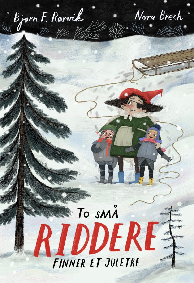 To små riddere finner et juletre