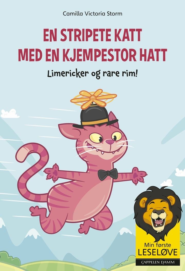 En stripete katt med en kjempestor hatt - limericker og rare rim!