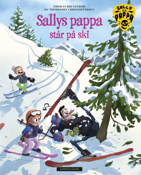 Sallys pappa står på ski