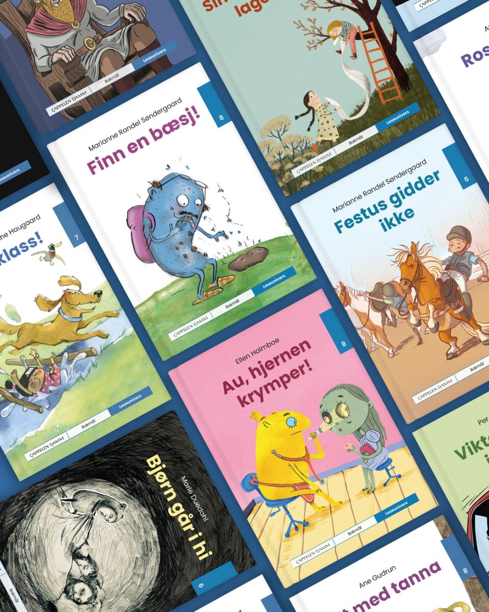 Blå pakke Leseunivers fra Cappelen Damm - nivå 6-8