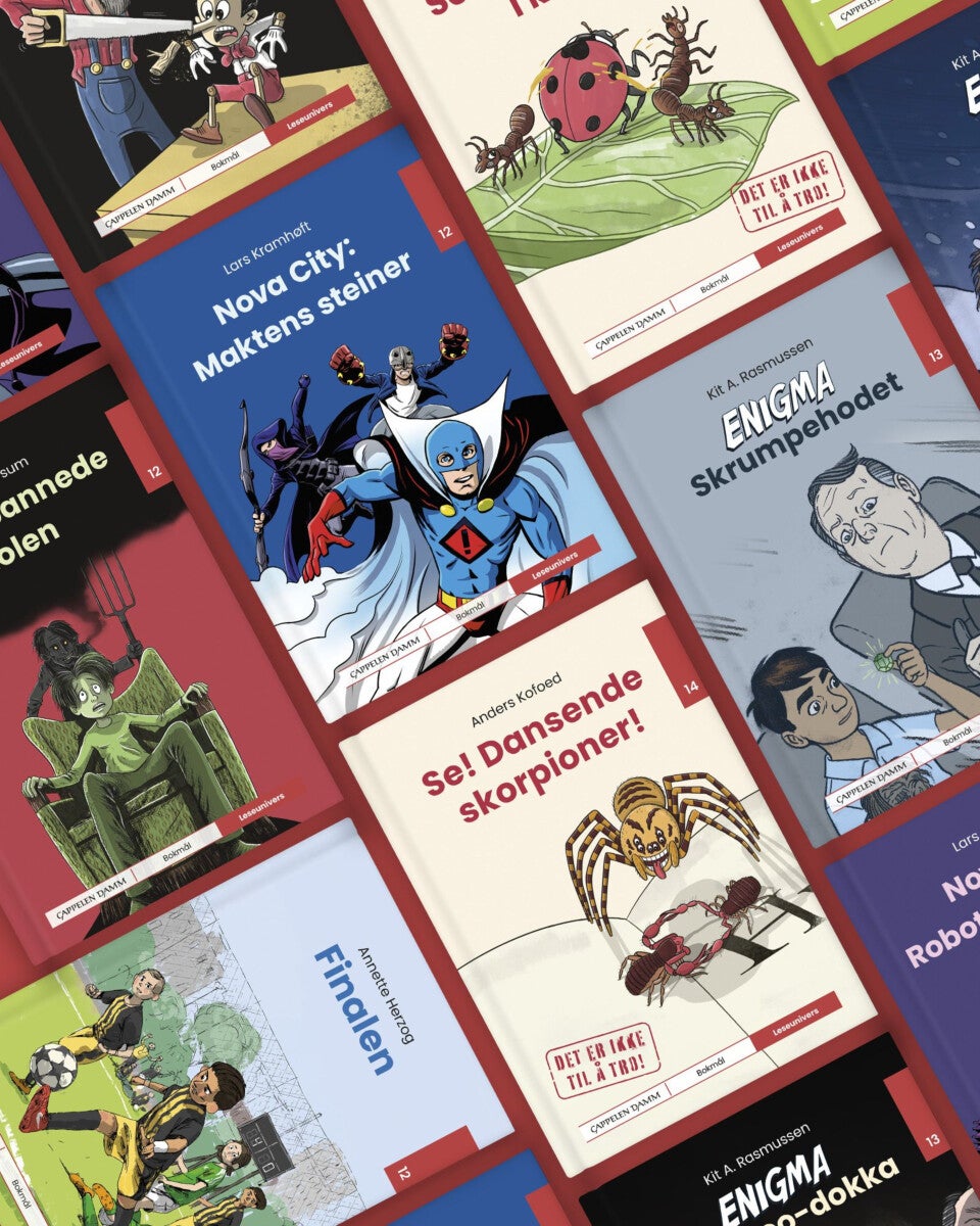 Rød pakke Leseunivers frå Cappelen Damm - Nivå 12-14