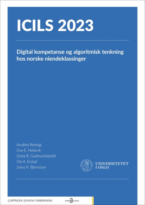 ICILS 2023 - digital kompetanse og algoritmisk tenkning hos norske niendeklassinger