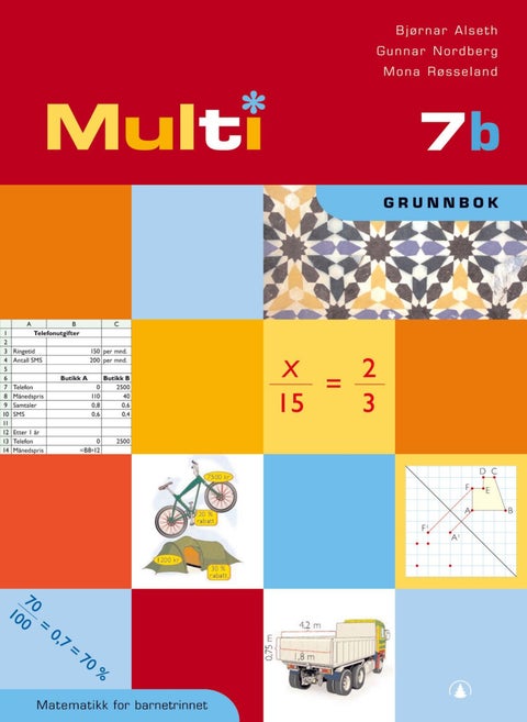 Multi 7b - grunnbok : matematikk for barnesteget