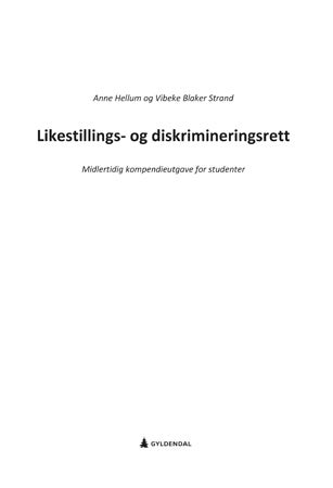 Likestillings- og diskrimineringssrett - midlertidig kompendieutgave for studenter