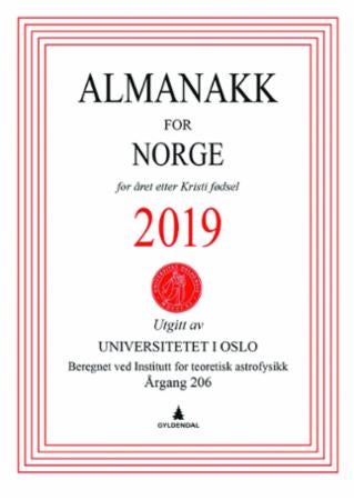 Almanakk for Norge 2019 - for året etter Kristi fødsel