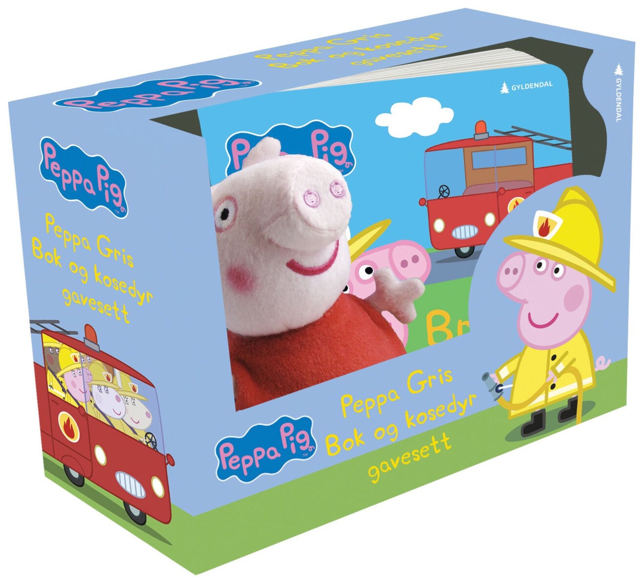 Peppa Gris. Bok og kosedyr gavesett