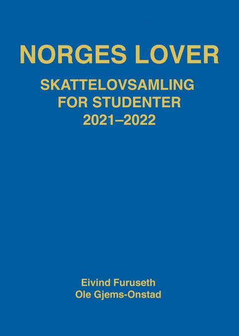 Norges lover - skattelovsamling for studenter 2021-2022
