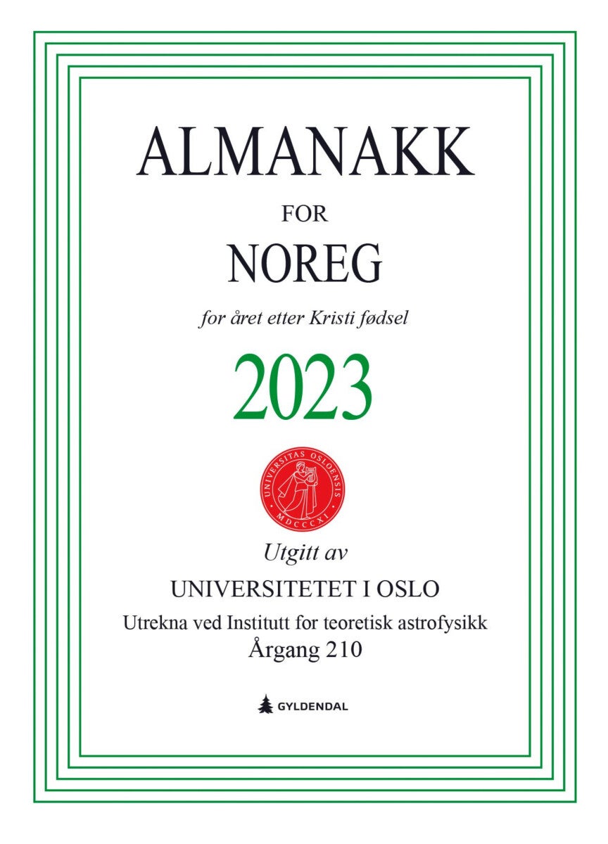 Almanakk for Noreg 2023 - for året etter Kristi fødsel
