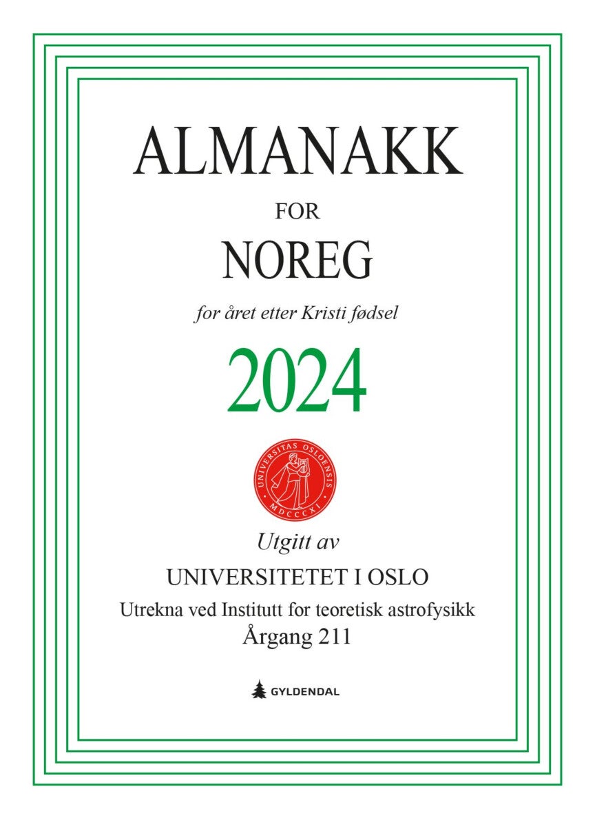 Almanakk for Noreg 2024 - for året etter Kristi fødsel