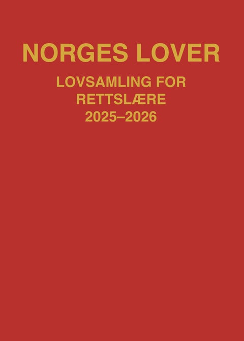 Norges lover - lovsamling for rettslære 2025-2026