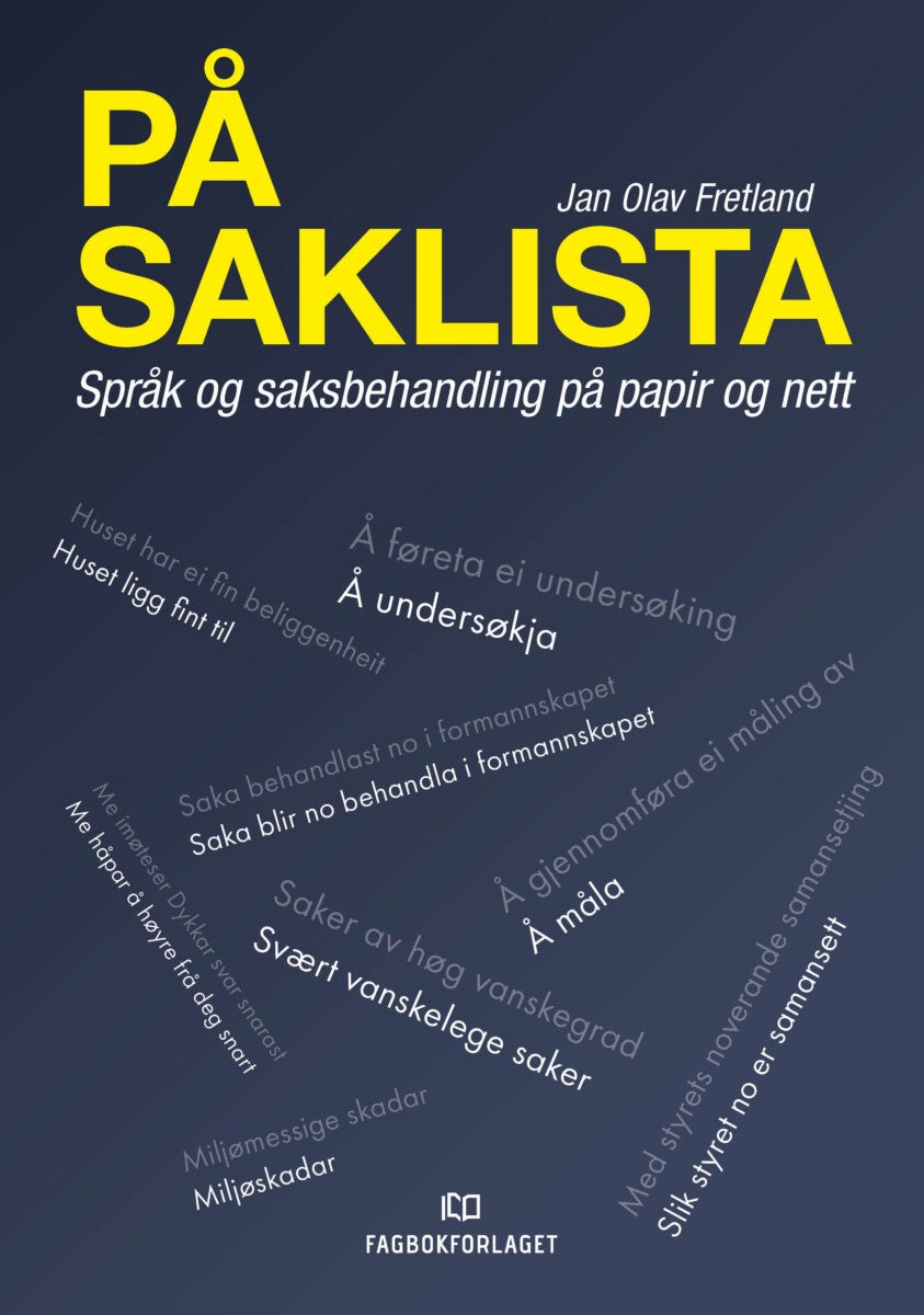På saklista - språk og saksbehandling på papir og nett