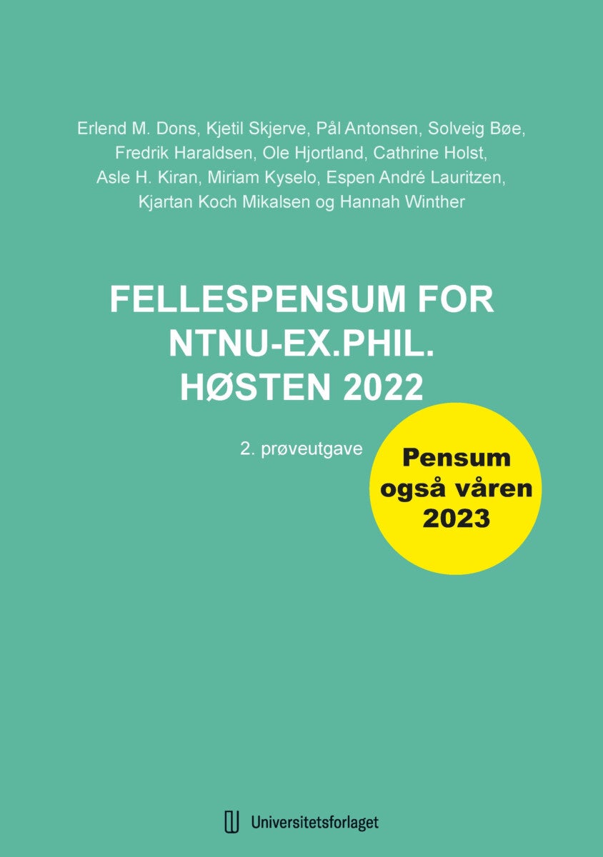 Fellespensum for NTNU-ex.phil. høsten 2022 - 2. prøveutgave