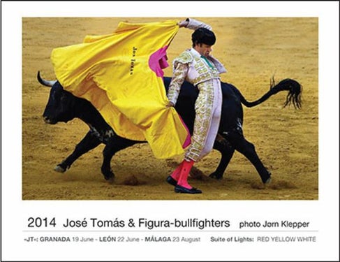 2014 Josè Tomàs & figura-bullfighters - JT: Granada 19 June - León 22 June - Málaga 23 August : suite of lights: red, yellow, white