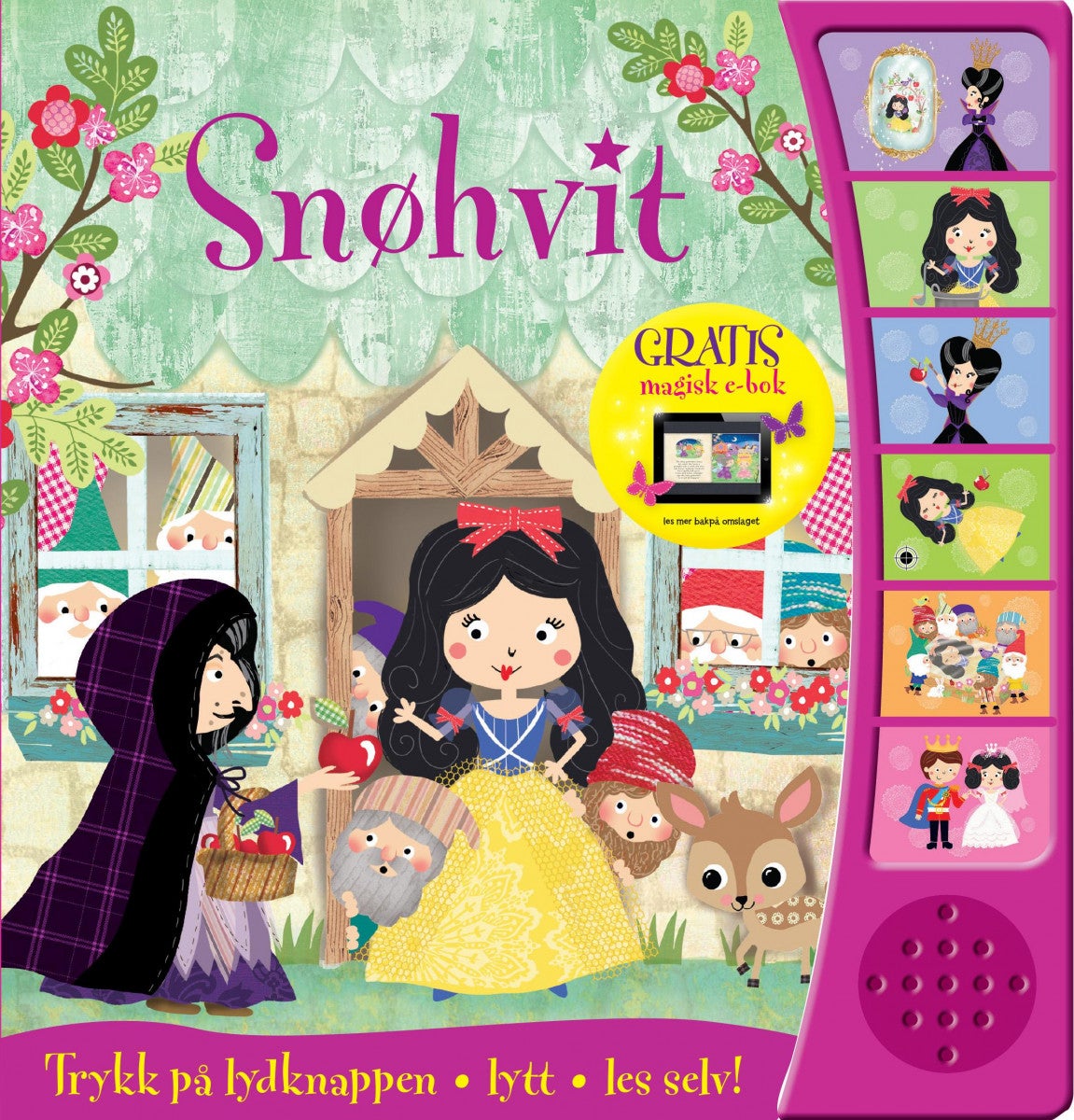 Snøhvit - trykk på lydknappen, lytt, les selv!