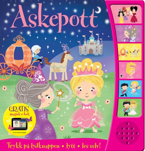 Askepott - trykk på lydknappen, lytt, les selv!