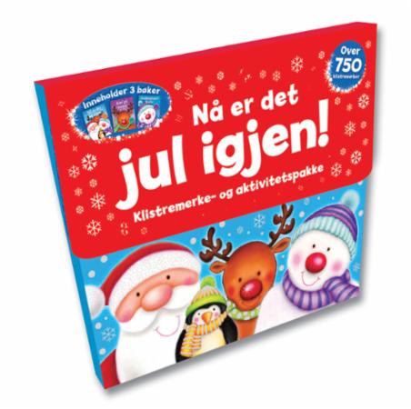 Nå er det jul igjen! Klistremerke- og aktivitetspakke. Med 3 aktivitetsbøker. Over 750 klistremerker