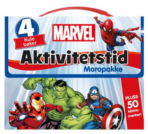 Marvel aktvitetstid. Moropakke. 4 kule bøker pluss 50 klistremerker - moropakke