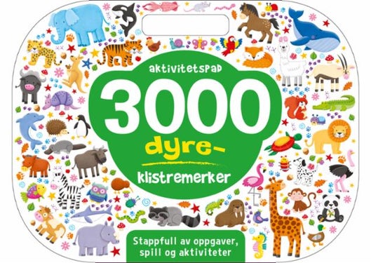 3000 dyreklistremerker - aktivitetspad : stappfull av oppgaver, spill og aktiviteter