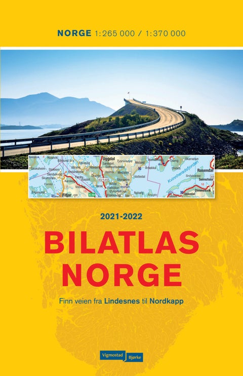 Bilatlas Norge 2017-2018 - finn veien fra Lindesnes til Nordkapp