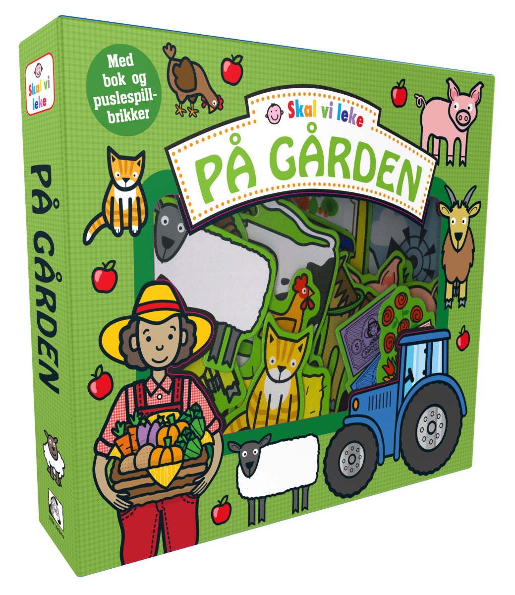 På gården - skal vi leke : med bok og puslespillbrikker