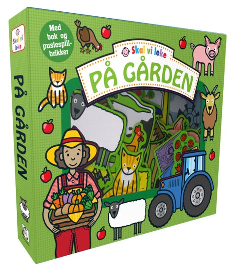 På gården - skal vi leke : med bok og puslespillbrikker