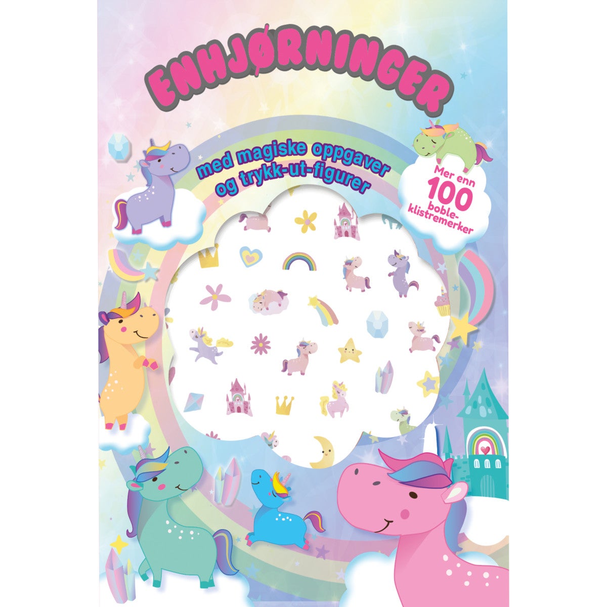 Enhjørninger - aktivitetsbok med bobleklistremerker