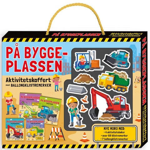 På byggeplassen - aktivitetskoffert med ballongklistremerker