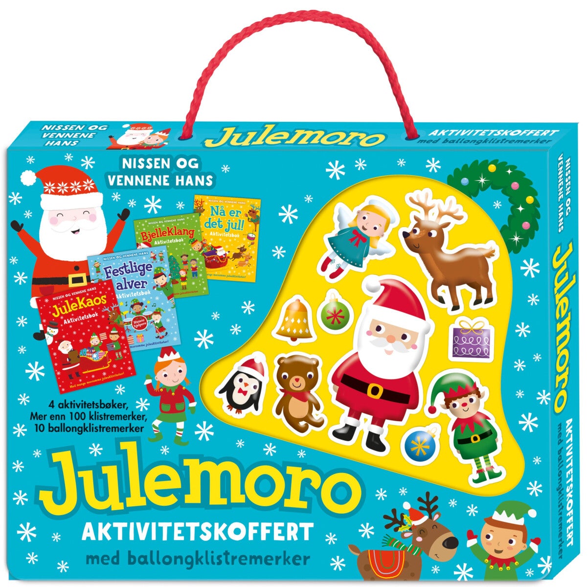 Julemoro - aktivitetskoffert med ballongklistremerker