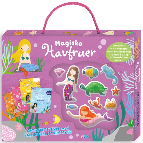 Magiske havfruer. Aktivitetsveske med ballongklistremerker - aktivitetsveske med ballongklistremerker