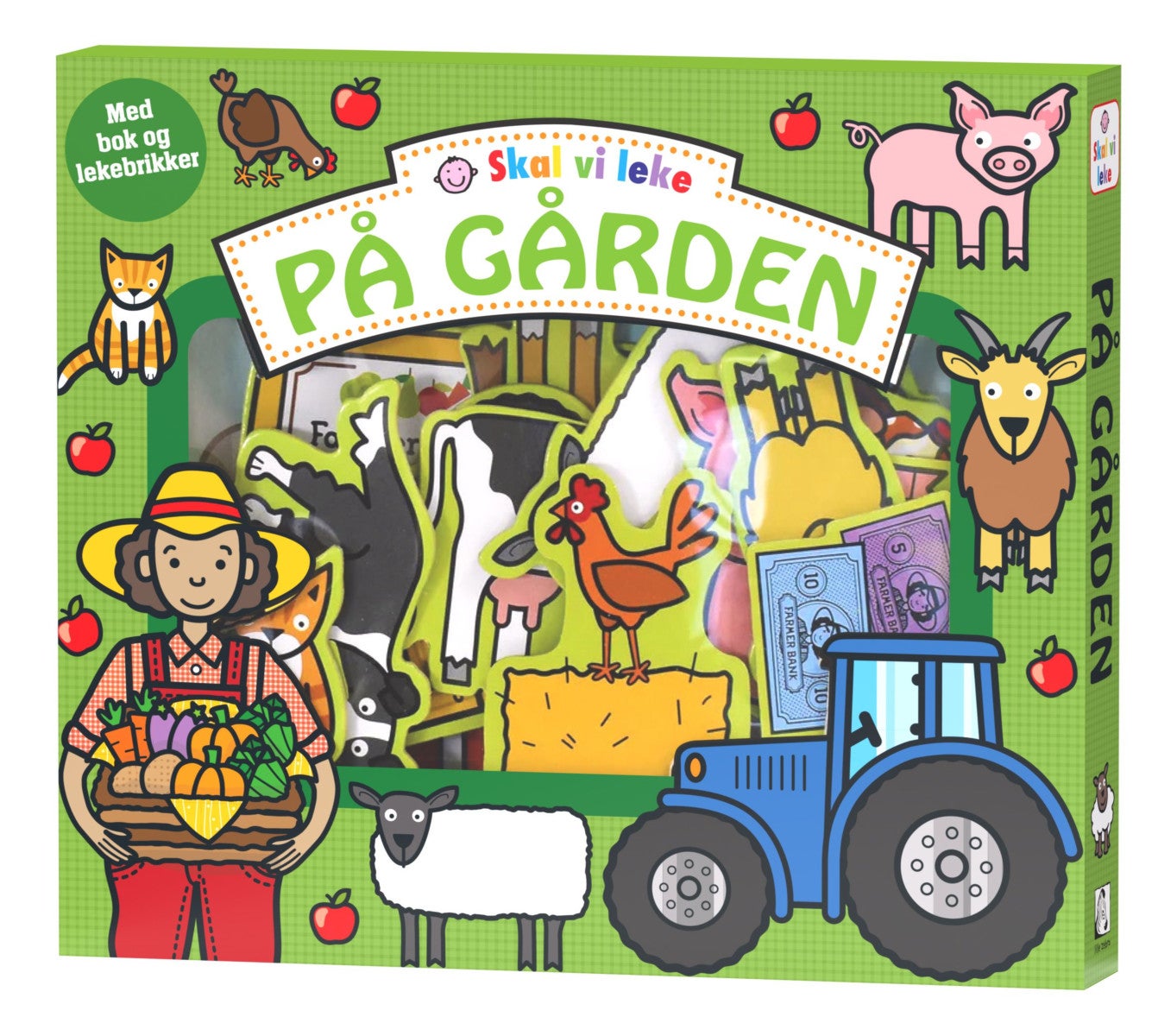 På gården - skal vi leke : med bok og lekebrikker
