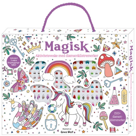 Magisk - aktivitetsveske med diamantklistremerker