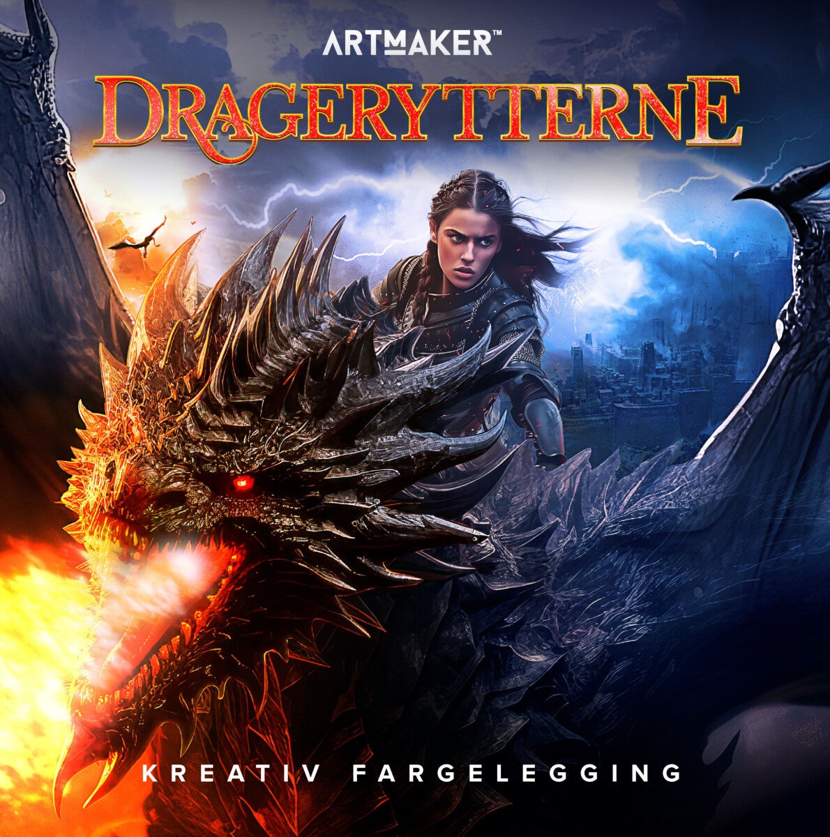 Dragerytterne - kreativ fargelegging