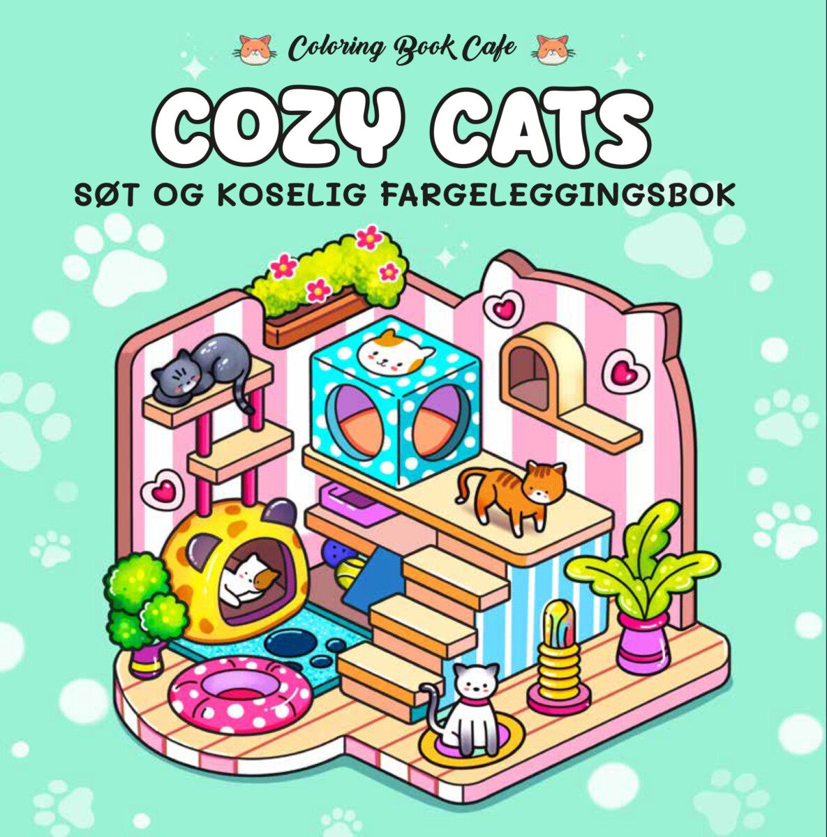 Cozy cats - søt og koselig fargeleggingsbok