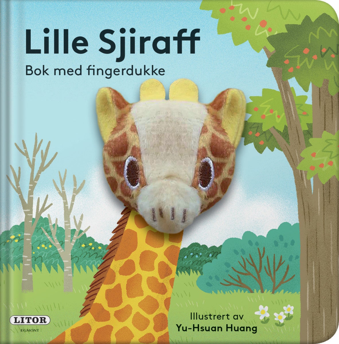 Lille sjiraff - bok med fingerdukke