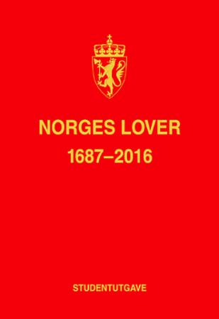 Norges lover - 1687-2016 : studentutgave