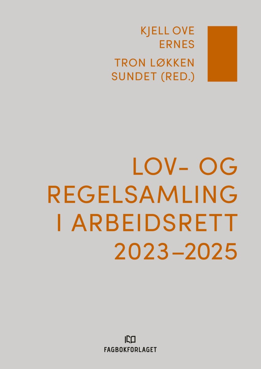 Bilde av Lov- Og Regelsamling I Arbeidsrett 2023-2025
