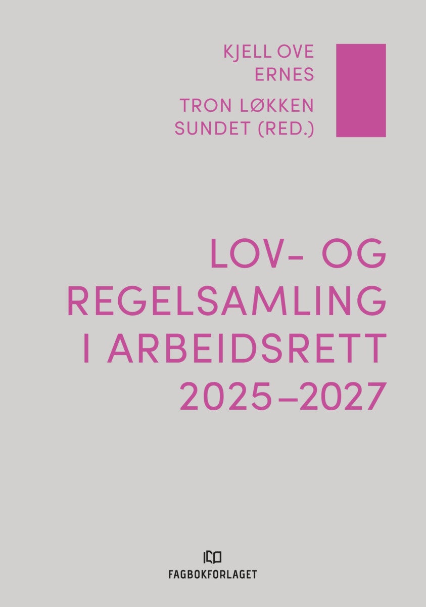Lov- og regelsamling i arbeidsrett 2025-2027