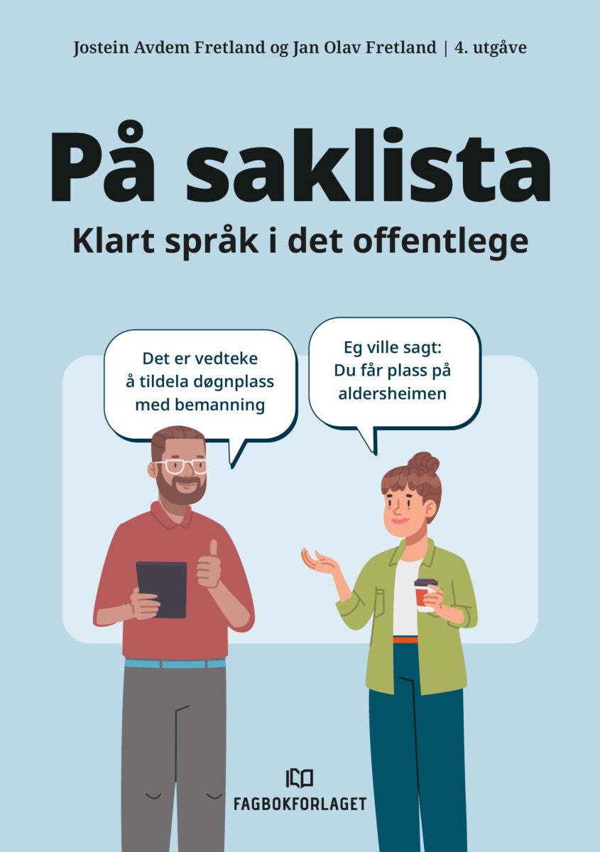 På saklista - klart språk i det offentlege