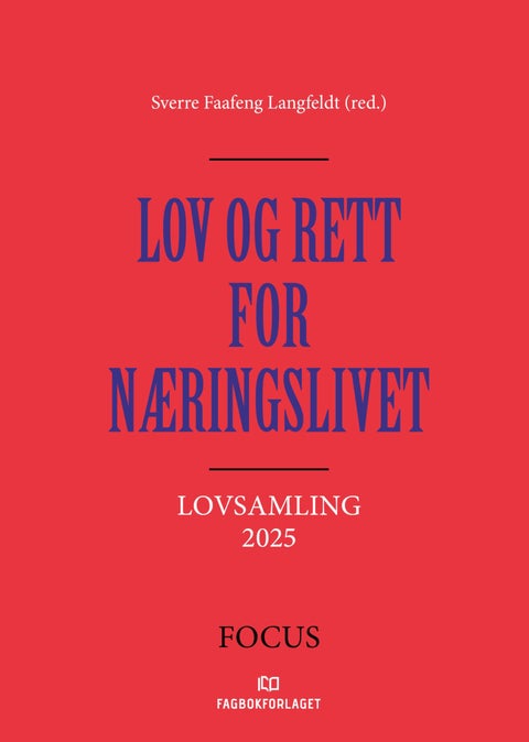 Lov og rett for næringslivet - lovsamling 2025