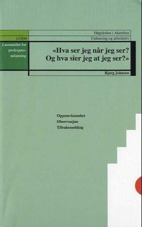 Hva ser jeg når jeg ser? Og hva sier jeg at jeg ser? - oppmerksomhet, observasjon, tilbakemelding