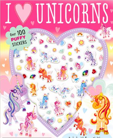 Jeg elsker enhjørninger. Proppfull av morsomme oppgaver, bobleklistremerker og søte trykk ut-figurer - proppfull av morsomme oppgaver, bobleklistremerker og søte trykk ut-figurer av enhjørninger!