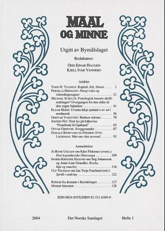 Maal og minne 1/2004