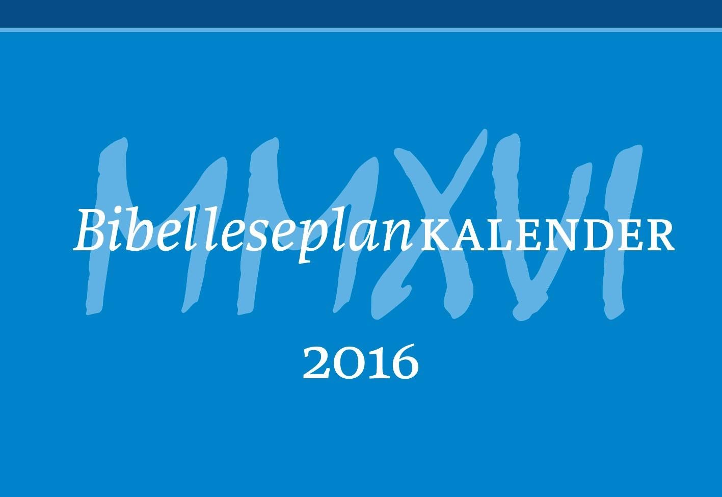 Bibelleseplankalender 2016