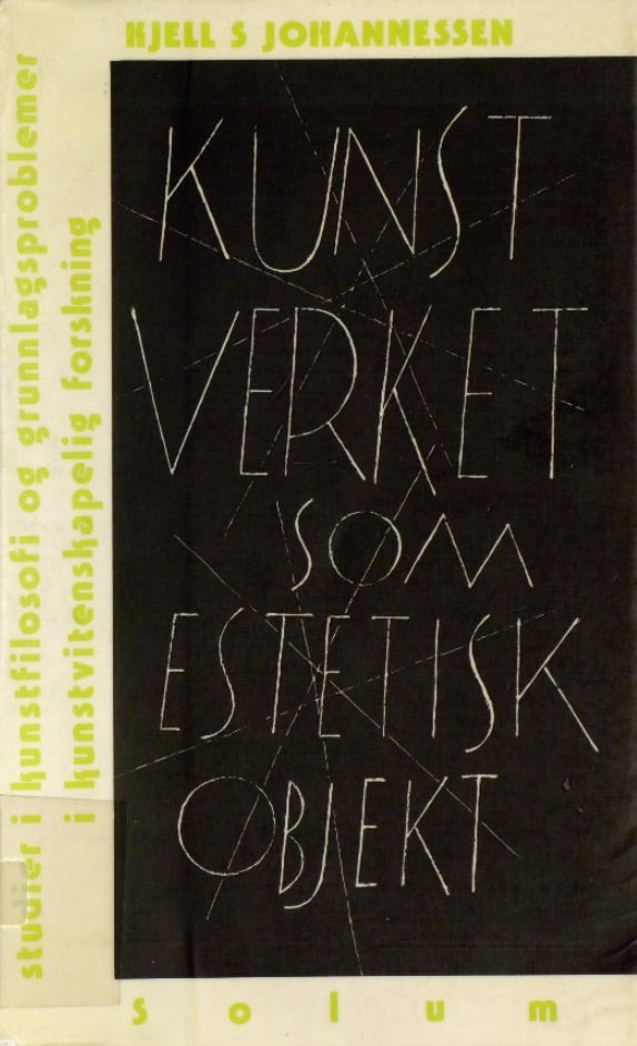 Bilde av Kunstverket Som Estetisk Objekt Av Kjell S. Johannessen